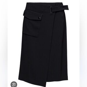Filippa K wool navy wrap midi skirt. Extra small Swedish designer.